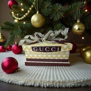 Fashion box with authentic Gucci Ribbon